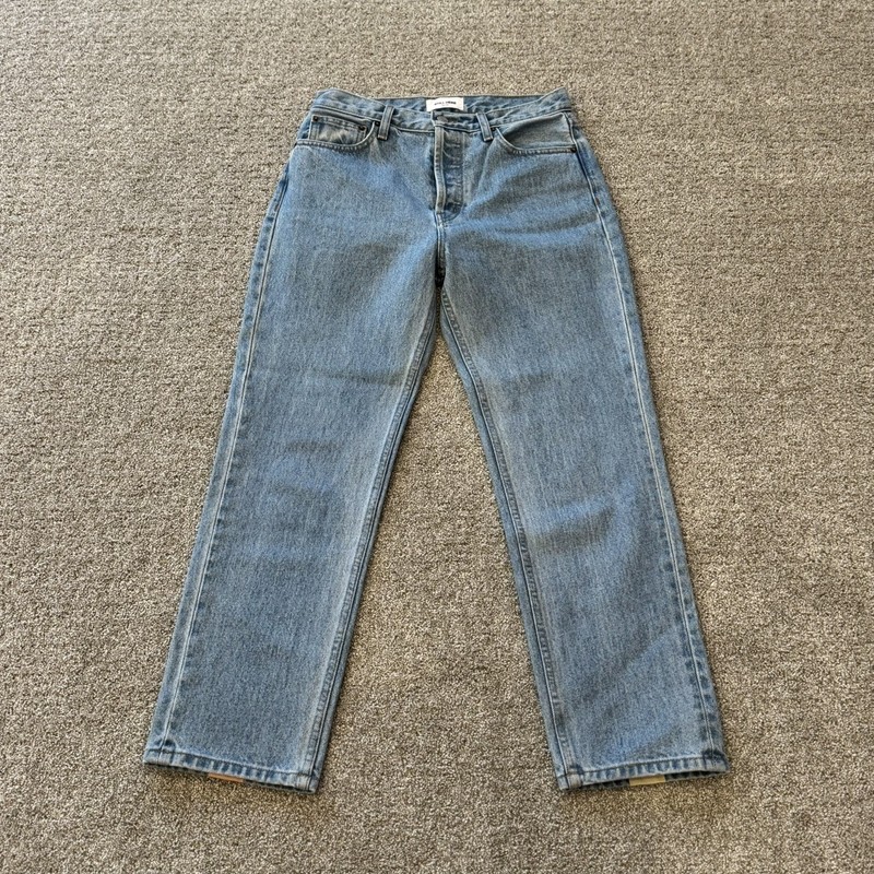 Still Here NY Tate Mid Century Rainbow Painted Light Wash Jeans 26 Made in USA gallery