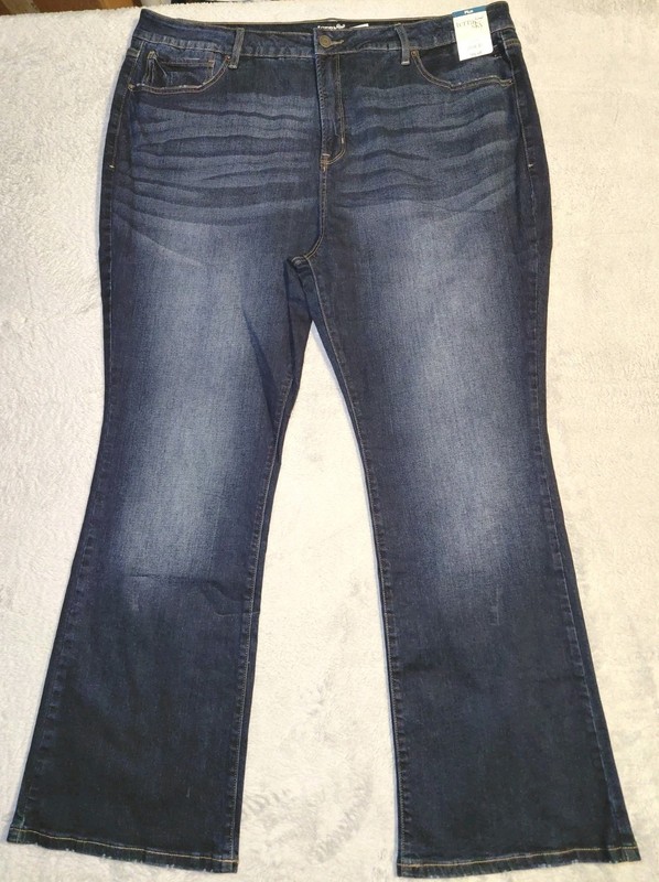 Terra & Sky Women’s Plus Size High Rise Bootcut Stretch Jeans Dark Wash Size 22W