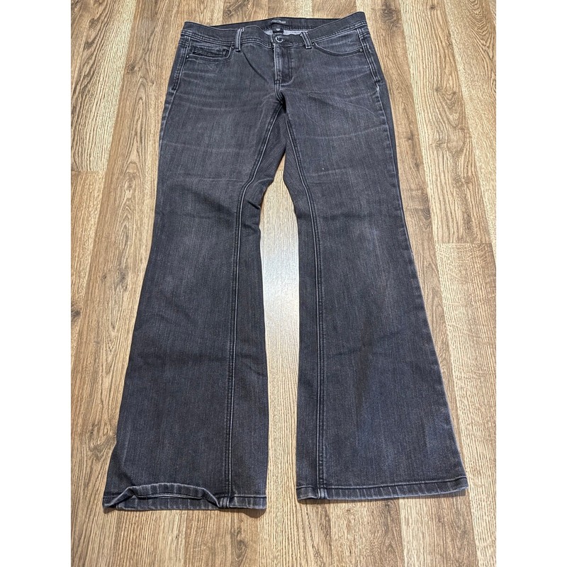 White House Black Market Jeans Women’s Size 8S NOIR Black Denim Flared Leg
