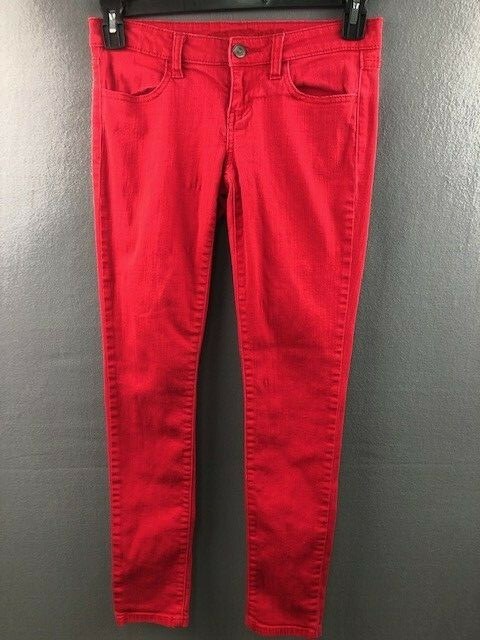 Arizona Jeans 3 Red Super Skinny Denim Jeans Pockets