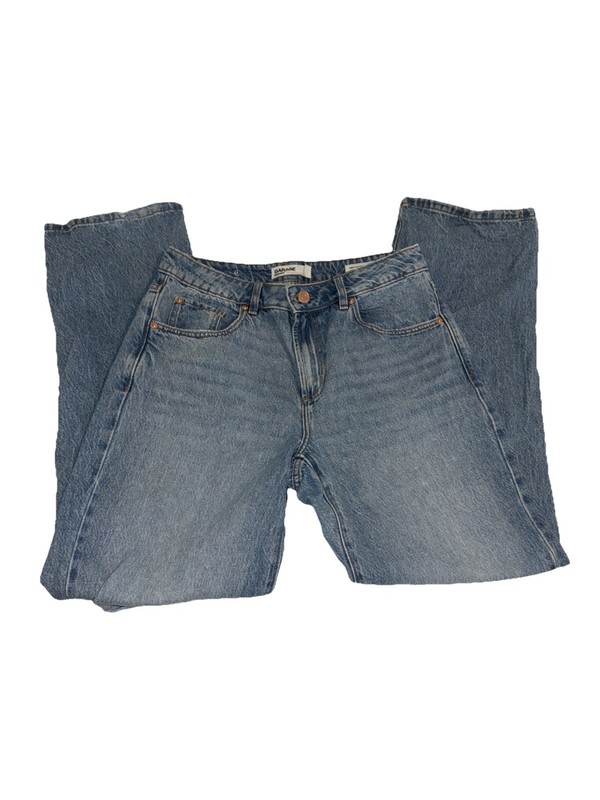 Garage Ripped Light Blue Distressed Denim Women’s Jeans Button Zip Cotton 29