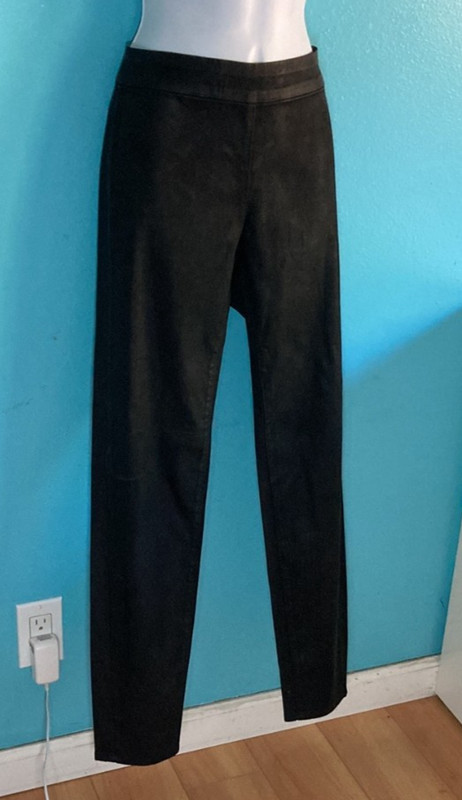 Fidelity Women Size 26 Low Rise Rear Zip Trousers Black Slim Casual Legging Pant