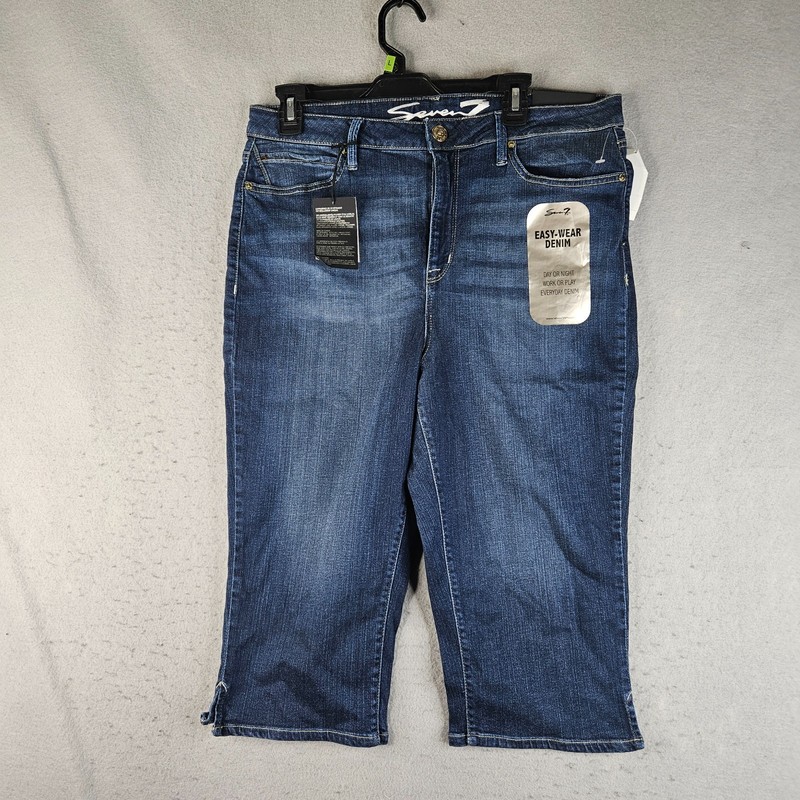 Seven 7 Skimmer Jeans Womens 16 Blue Denim Stretch High Rise Easy Wear