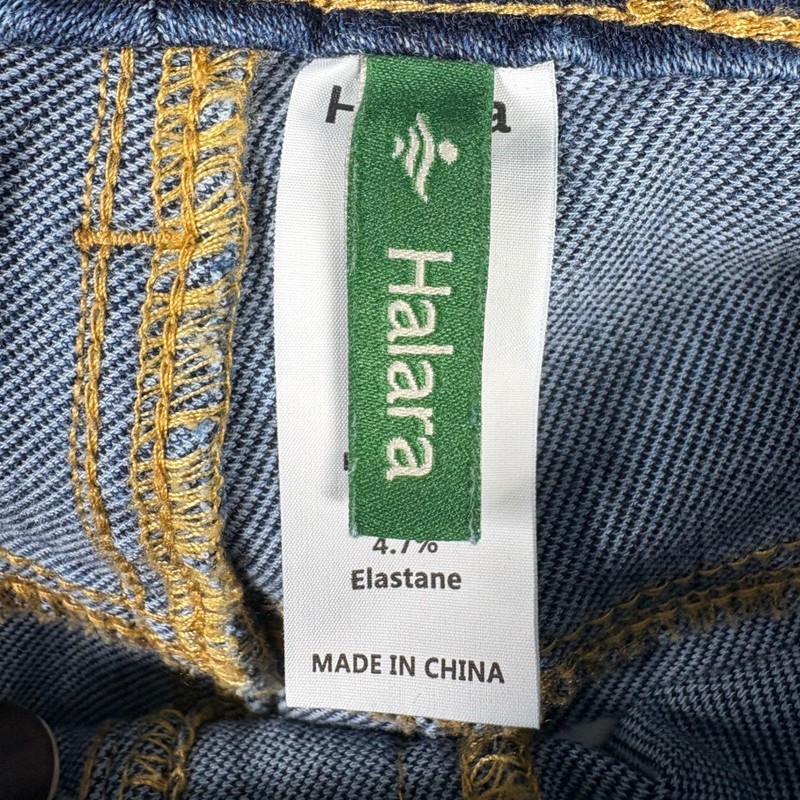 Halara Flex Womens XLp Blue High Waisted Pull On Straight Leg Jeans Lot of 2 gallery