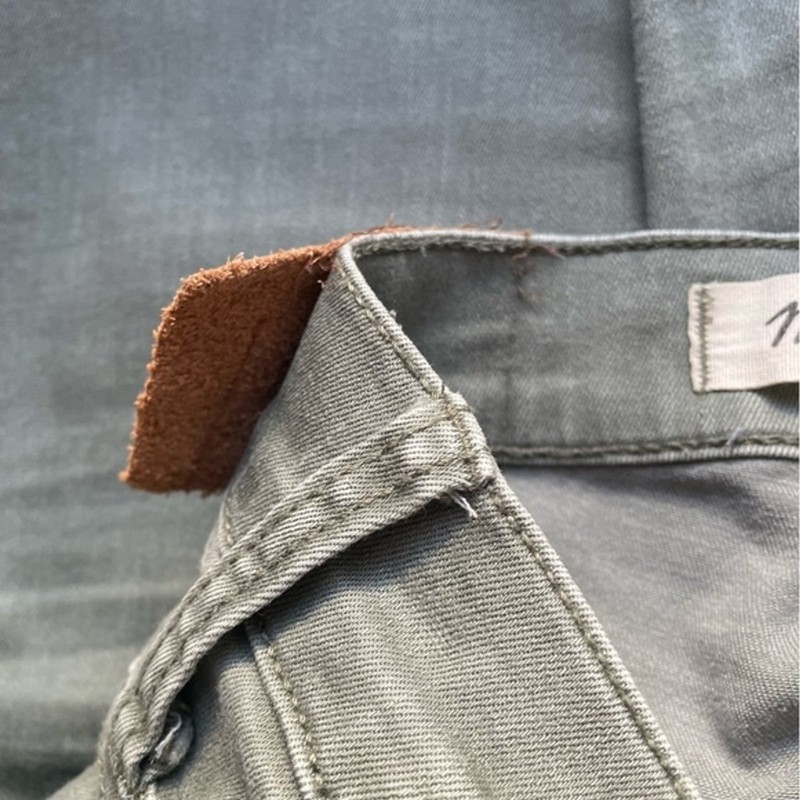 Madewell Jeans 9” High Rise Skinny Exposed Button Fly Olive Green Size 25 | 0 gallery