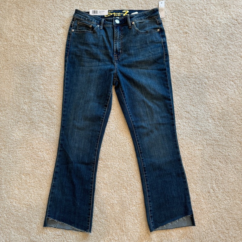 Seven7 Ladies High-Rise Step Hem Cropped Fashion Jean Size 8 gallery