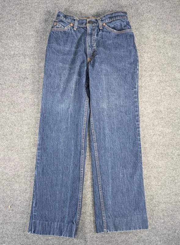 Vintage 70’s Levis 25035 0214 Orange Tab Stitch 26X26 Dark Blue Vintage Levis