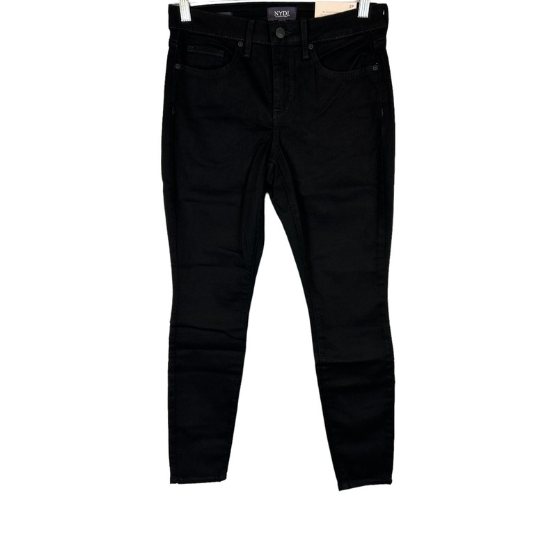 NYDJ Women’s Pull-on Five-Pocket Style Ami Skinny Jeans Pant Solid Black Size 2