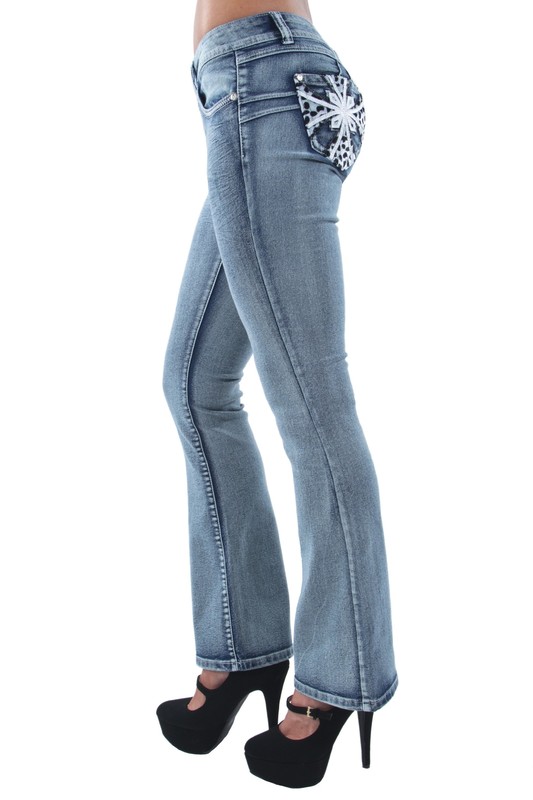 Colombian Design, Butt Lift, Levanta Cola, Boot Leg Jeans Plus / Junior Size
