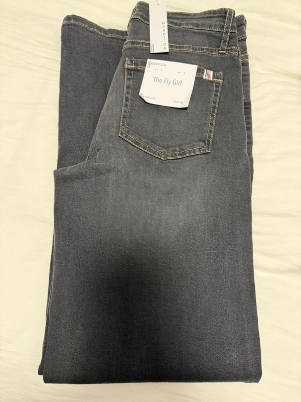 Morrison The Fly Girl Mid-Rise Wide Leg Jeans Size 27 Silver Spring gallery