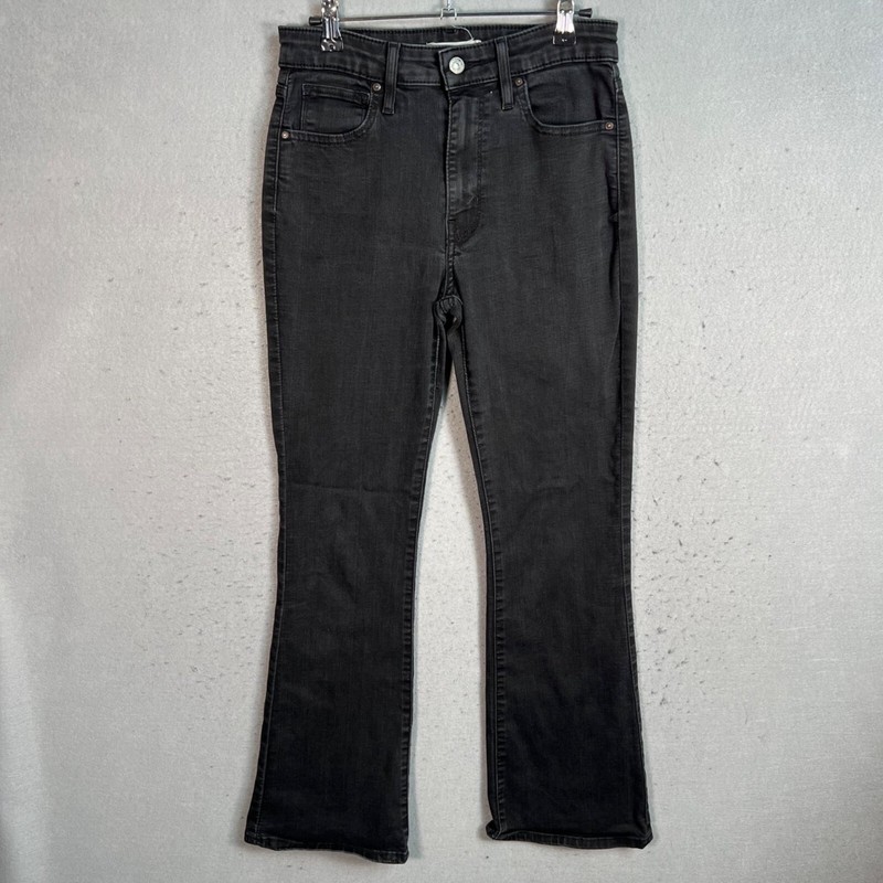 Levis Womens High Rise Bootcut Jeans 29 x 30 Black Denim Sustainable Materials