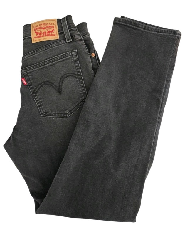 Levi’s Wedgie Straight Jeans Women’s 26×28 Black High Rise Straight Leg