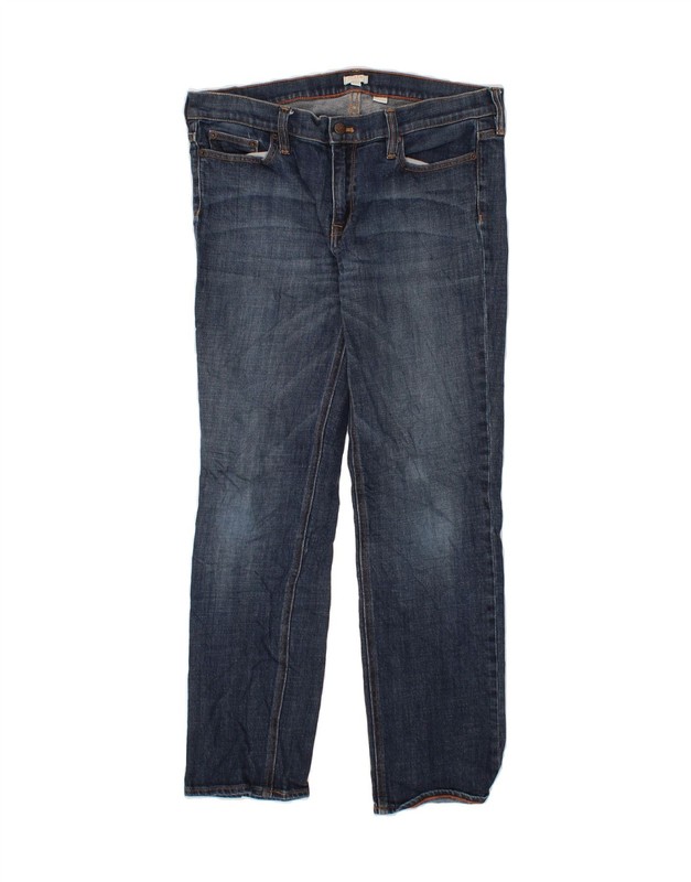 J. CREW Womens Straight Jeans W32 L30 Blue Cotton OE07