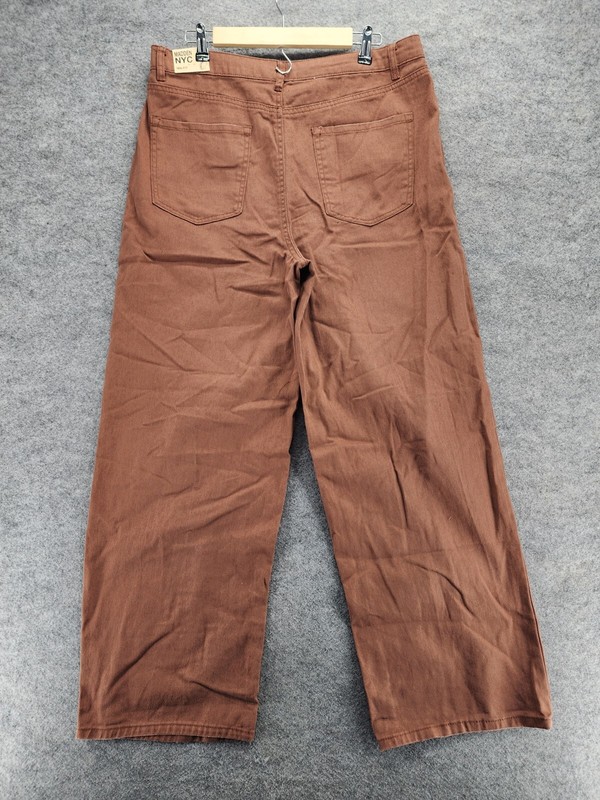 Madden NYC Jeans Womens Juniors 15 Distressed Brown Denim 90's Fit gallery