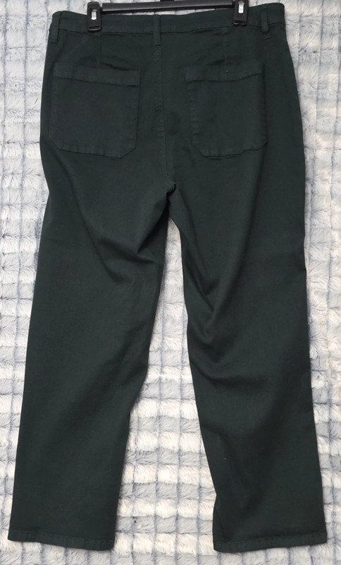 Studio Blue Dark Green Stretch Denim Jeans Women's Size 16 Straight 33 x 28 gallery