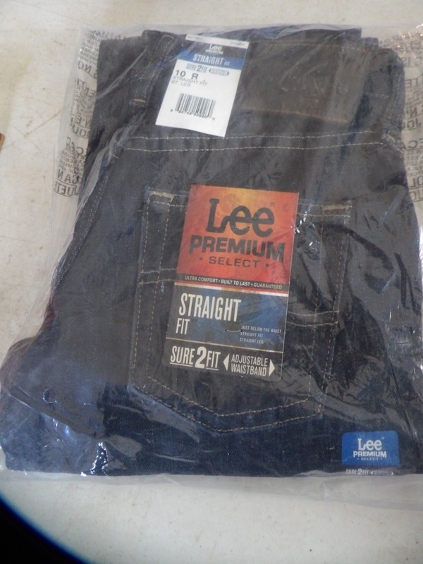 NWT Lee Premium Select Straight Fit Sure 2 Fit Adjustable Waistband Size 10 R