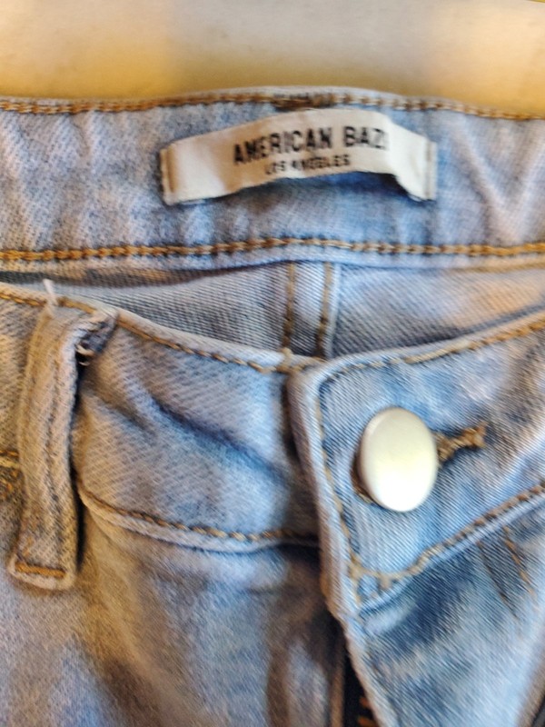 American Bazi Women's Sequin Fringe Denim Blue Jeans Size S New With Tags B24 gallery