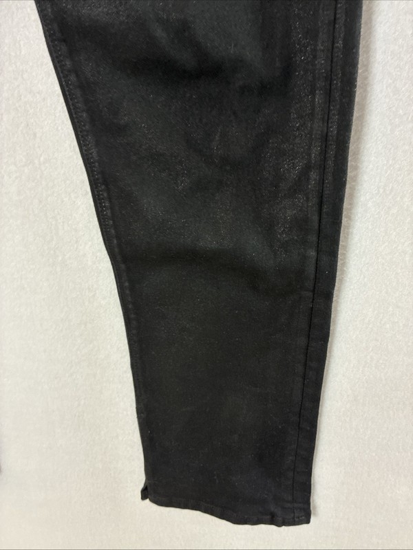 Hudson Jeans Womens Size 27 Nico Coated Black Beauty Wax Skinny Split Hem gallery