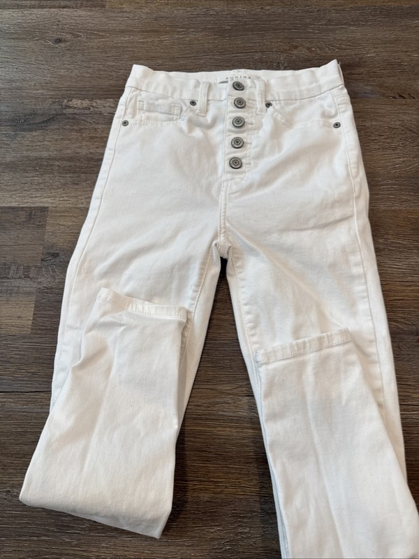 Rubin’s Kendall Ultra Hight Rise Skinny White Crop Jeans Size O