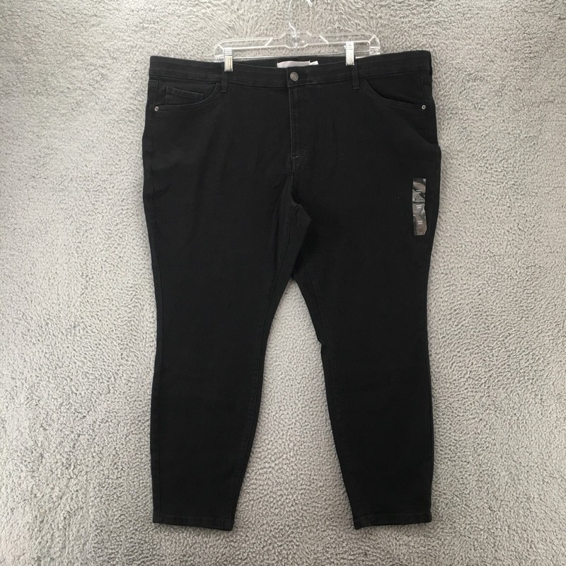 Sonoma Skinny Jeans Womens 28 W Black High Waist 5 Pockets Zip Fly Casual New