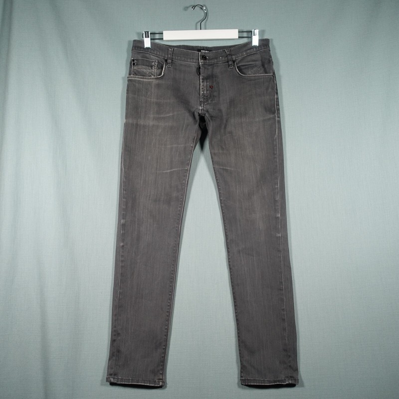 Anthony Morato Jeans Women 48 Grey Denim Low Rise Zip Fly Pants Distressed