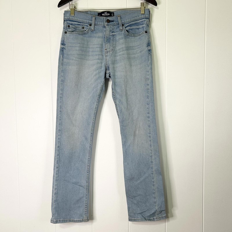 Hollister Light Wash Slim Straight Epic Flex Denim Jeans Women’s W28 L30