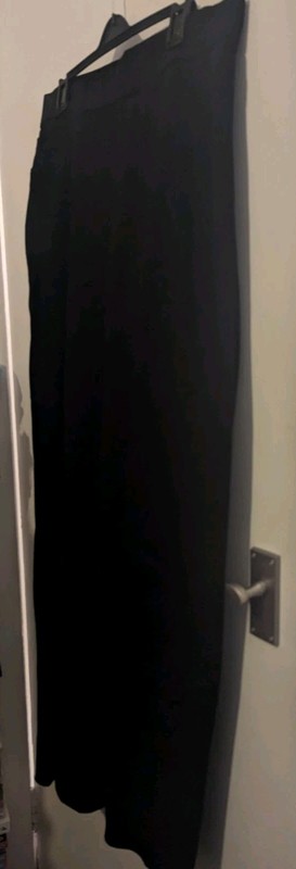 Next Black Jersey Denim High Rise Wide Leg Size 16L 34" Waist 33" Leg