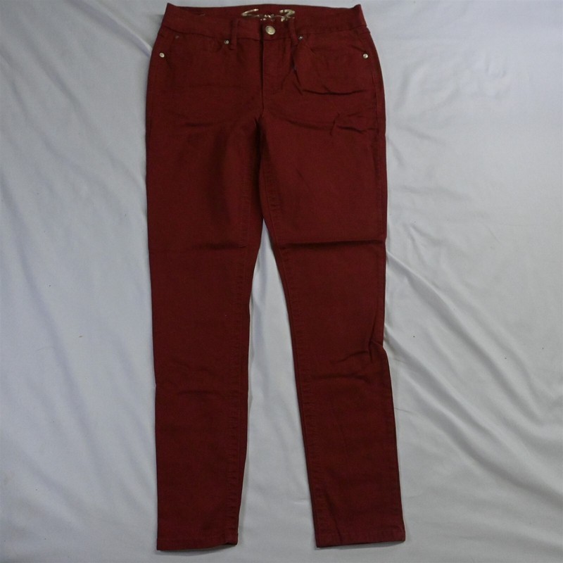 Seven 8 Tummyless High Rise Skinny Orange Stretch Denim Jeans