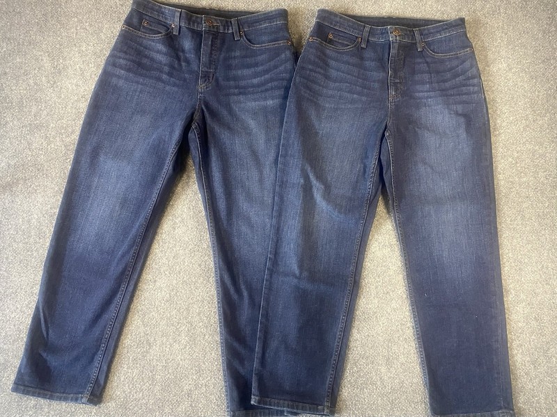 Duluth Trading Women’s Jeans Size 10 Daily Denim High Rise Relaxed Crop Lot of 2