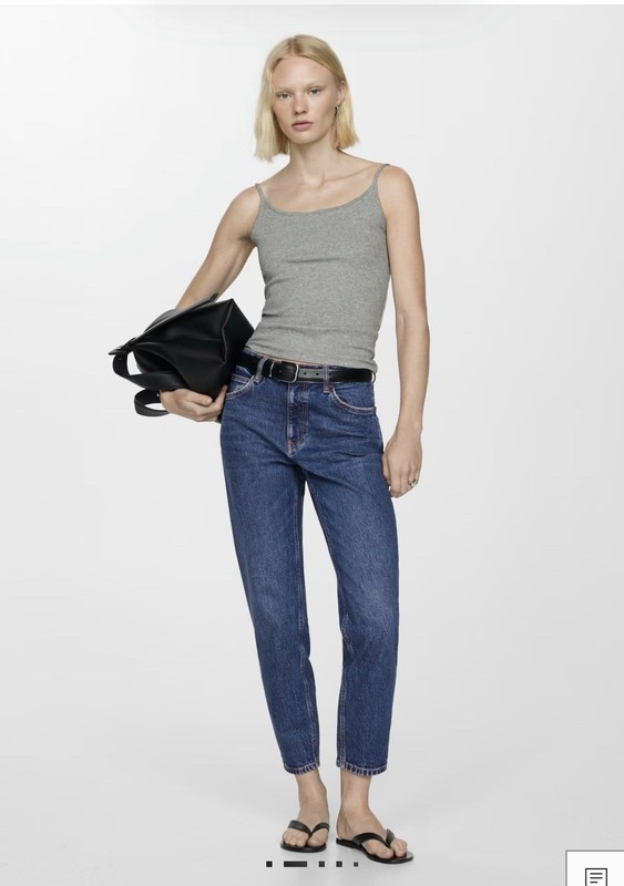 Mango MNG Women`s MOM Comfort High-Rise Ankle Jeans size US 4