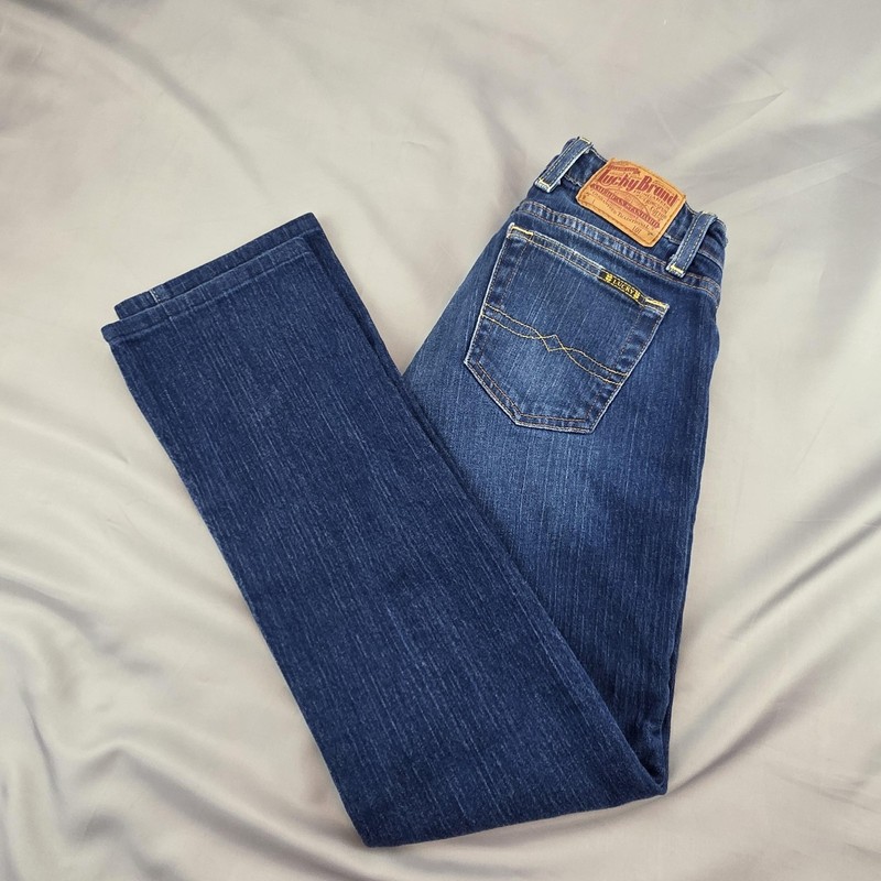 Lucky Brand Lil Maggie Jeans Womens 0/25 26×29 Blue Bootcut Stretch Denim