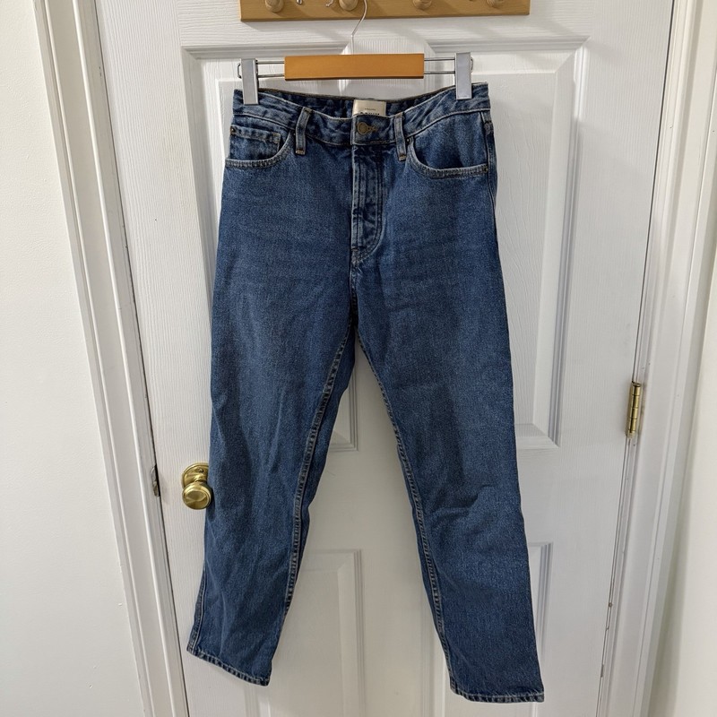 Sezane Straight Leg Blue Jeans 100% Cotton 27