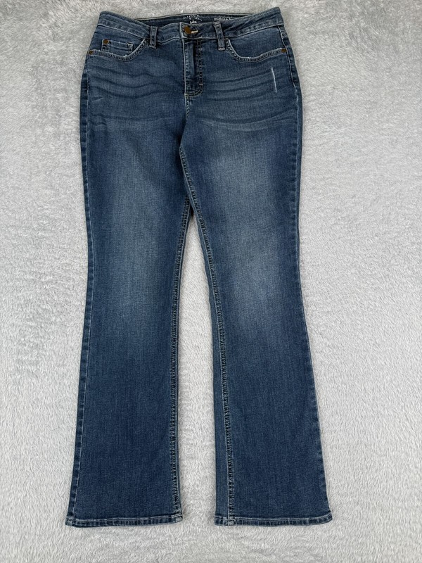 Lee Jeans Womens 10 Blue Denim Mid Rise Bootcut Cotton Polyester Blend 30×30