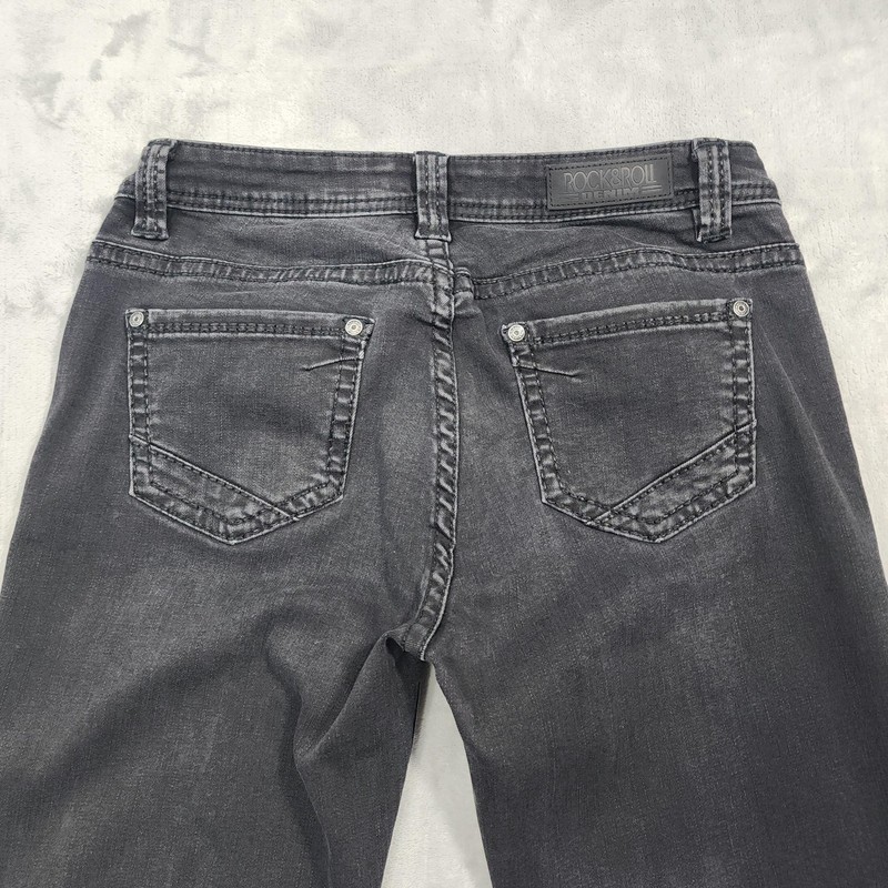 Rock And Roll Cowgirl Jeans Womens 28 Black Trouser Extra Stretch Low Rise Flare gallery