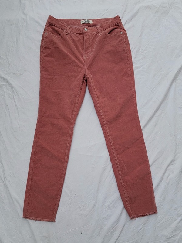 We the Free Pink Cotton Skinny High Rise Cotton Blend Jeans Size-29/8