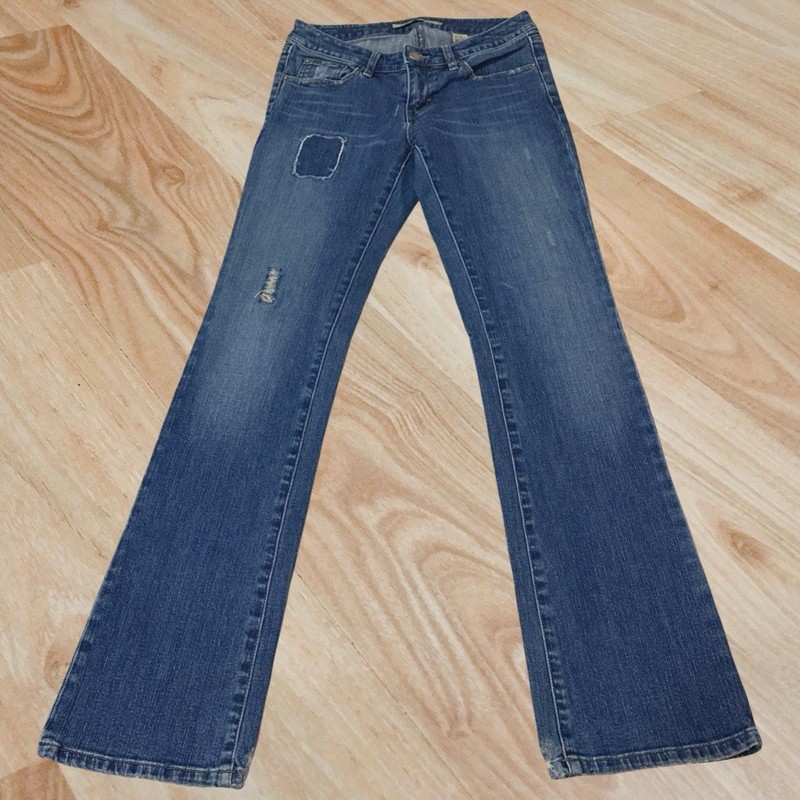 VTG Sergio Valente Patchwork Bootcut Jeans Women's Size 28 Medium Wash 28x33 gallery