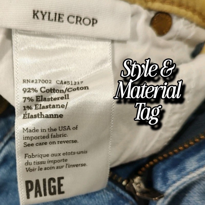 Revolve Paige リボルブ ペイジ 26インチ カイリー クロップド丈 ブルー ローライズ スキニージーンズ 女性用サイズ26 gallery