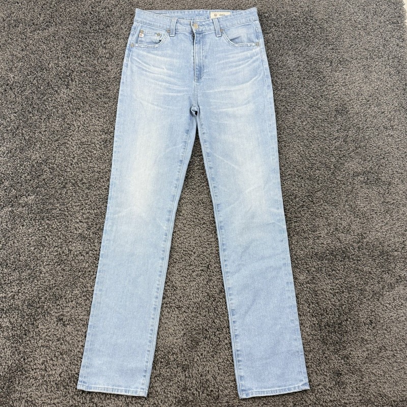 AG-ED Adriano Goldschmied 27 Saige Crop High Rise Straight Jeans Japanese Denim