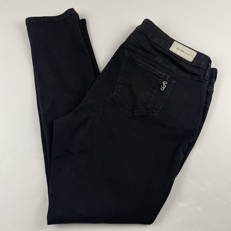 Slink Jeans Curvy Women’s 16 Black Cotton Blend Stretch Casual Tapered Leg