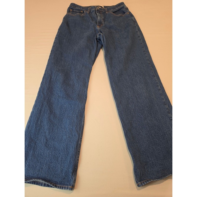 Abercrombie & Fitch Curve Love The 90s Relaxed Jean High Rise Blue 30 Regular