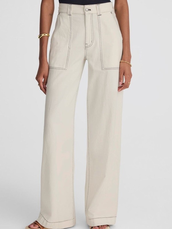 Madewell Wide-Leg Utility Pants Superwide High Rise Jeans Size 30