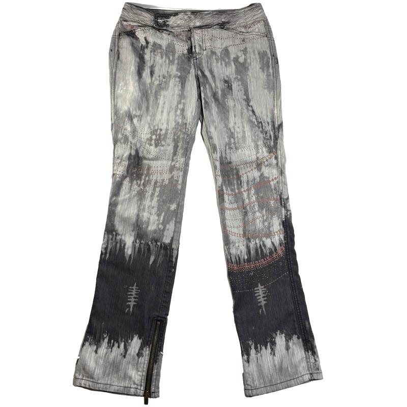 Vintage Express Jeans Acid Wash Painted Precision Fit y2k Mall Grunge Pants sz.6