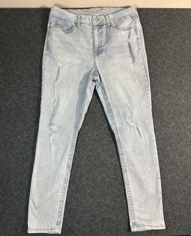 Seven7 Tummyless High Rise Skinny Jeans Amsterdam Color Size 14