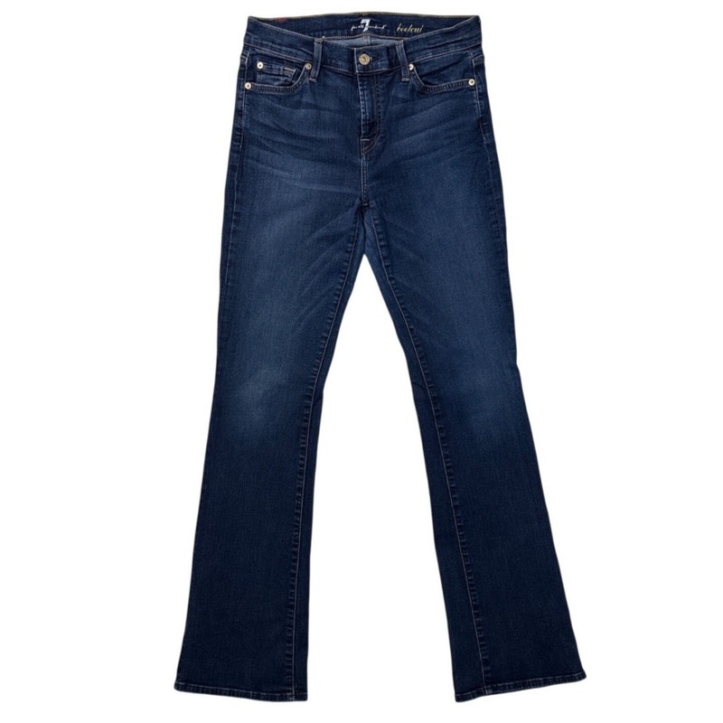 7 For All Mankind Womens Bootcut Jeans Size 29 Dark Wash Stretch Denim 98/2