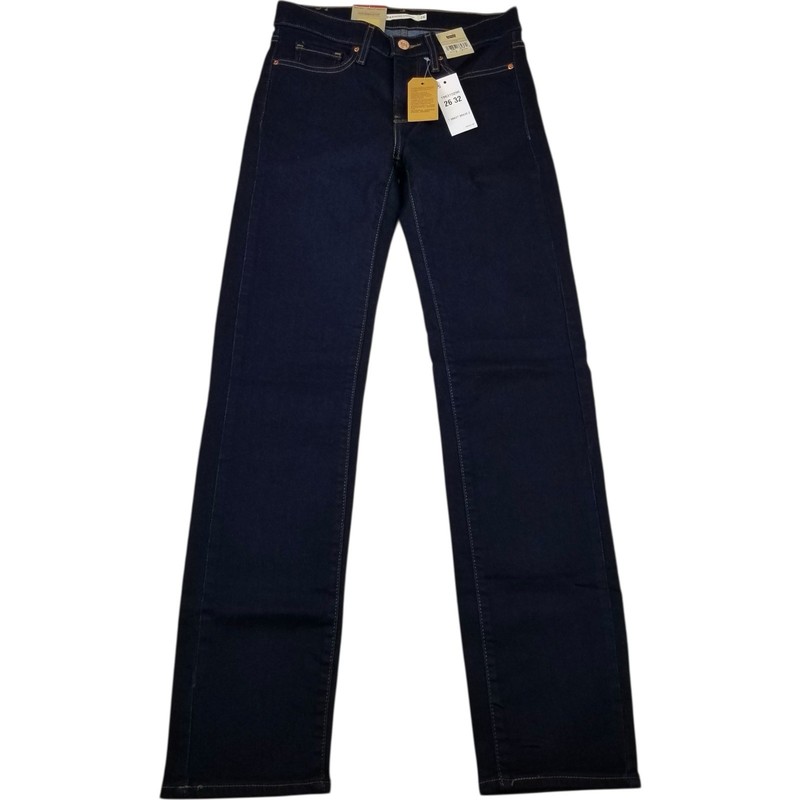 Levi’s Women’s 314 Shaping Straight Mid-Rise Stretch Denim Jean Dark Wash 26×32