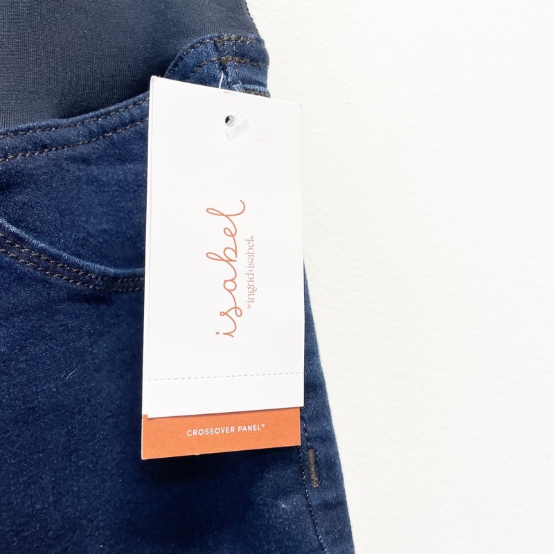 Isabel by Ingrid & Isabel Maternity Dark Crossover Panel Bootcut Jean Size 14 gallery