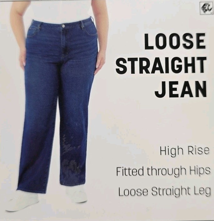 Seven7 Women's High Rise Fitted Waist Loose Fit 5 Pocket Straight Jean Confident