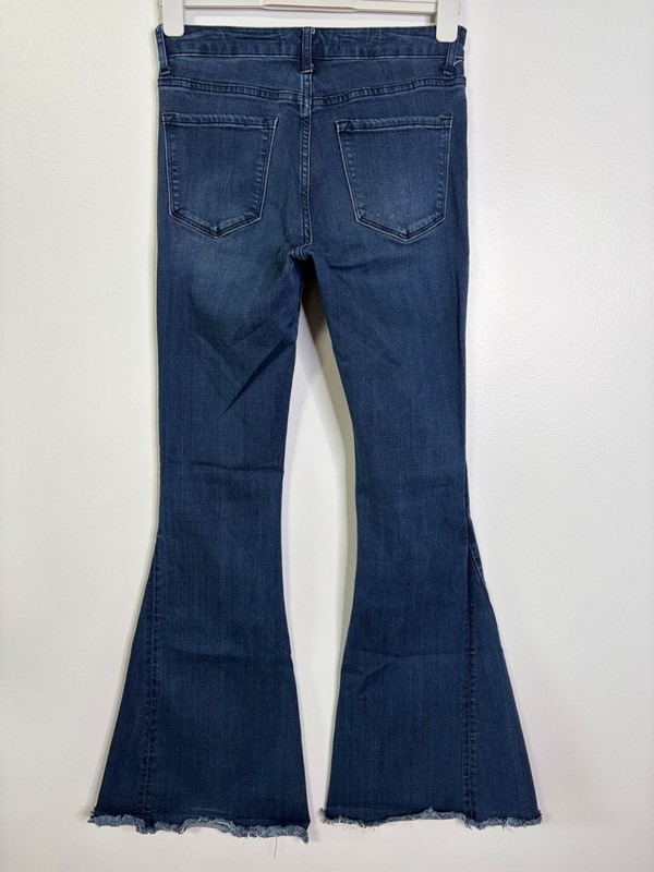 Flying Monkey High Rise Super Flare Blue Jeans Size 25