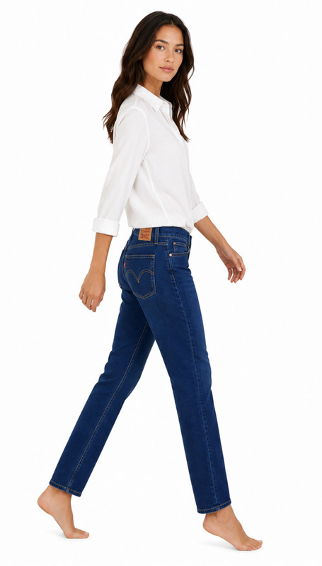 Levis Women’s Wedgie Fit Ankle Denim Jeans Button Fly Dark Wash Size 27 NWOT