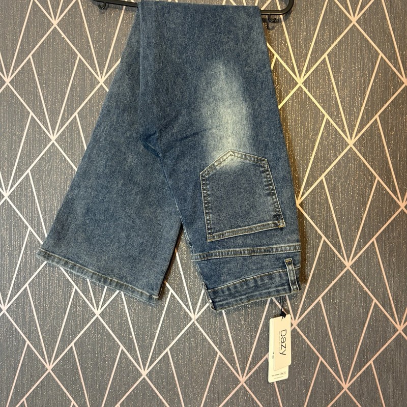 DAZY Women’s Wide Leg Baggy Jeans Medium Blue Denim RRP £22 Size M